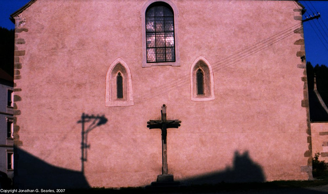Shadows On Church, Rozmberk, Bohemia(CZ), 2007