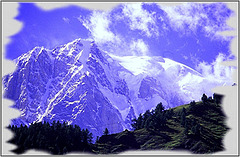 Mont Blanc vu du massif des Aiguilles Rouges
