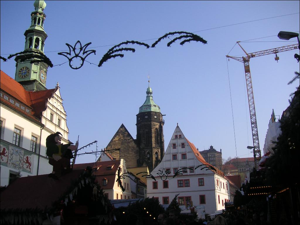 Pirna Rathaus und Marienkirche