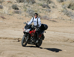 Motorcyclist Climbing Mengel Pass (9710)