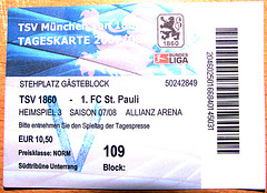 Ticket TSV 81547 München - FC St. Pauli