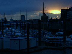 View at Hamburg harbour