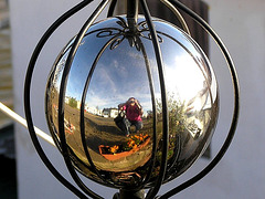reflection in a silverball