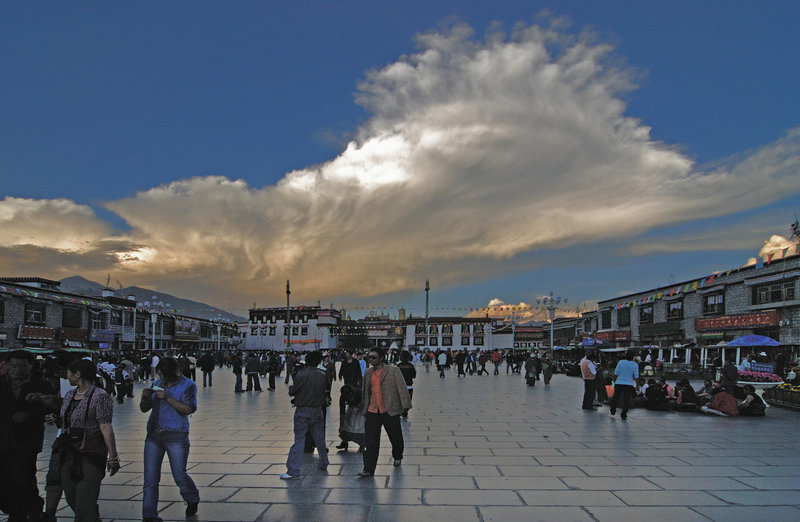 Barkhor Square in front of the Jokhang Monastery