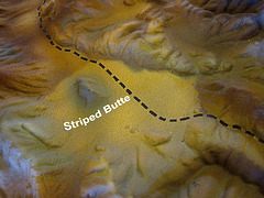 Striped Butte on Furnace Creek Visitor Center 3D Map (4313)