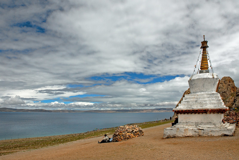 Stupa at the Namtso Lake Tibet