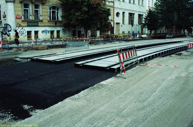 Slab Track Under Construction, Albertov (Nadrazi Vysehrad), Prague, CZ, 2007