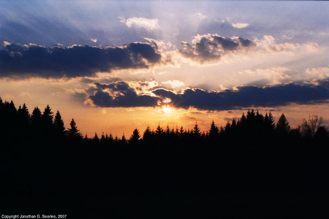 Sunset Over Sumavsky Narodni Pamatka (Sumava), Budejovicky Kraj, Bohemia(CZ), 2007