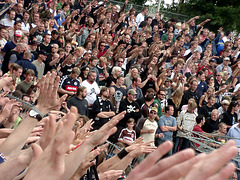 Hands-up! All hands, every hands! Everybody gets the hands on the air, ALL!