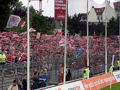 Scarfs and flags in the Guestssector