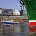 Barge with the bow of "Rickmer Rickmers"