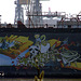 Graffiti on dock. Shanghai