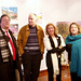 Espaço AmArte, painter Carlos Alexandre (2nd left) with friends