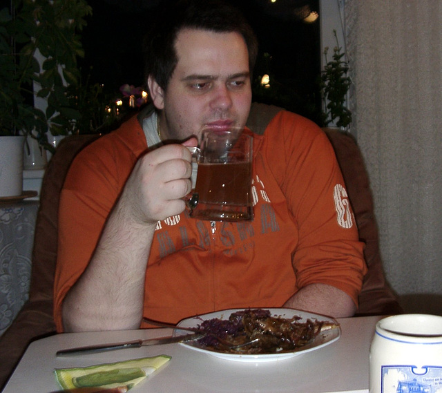 Me drinking some beer