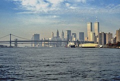 New York et les tours du World Trade Center...