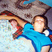 Me sleeping nearby Pierre (Summer 1986)