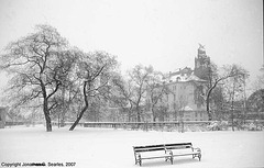 Praha Hlavni Nadrazi In A Snowy Haze, B&W version, Prague, CZ, 2007