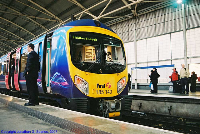 First Transpennine Express #185140 at Leeds New Station, Leeds, West Yorkshire, England(UK), 2007