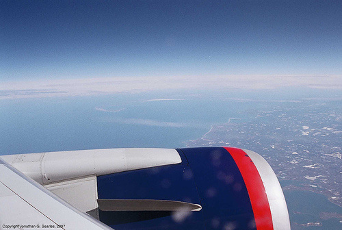 Aerial Shot Of Cape Cod From Boeing 767 Over Boston, MA, USA, 2007