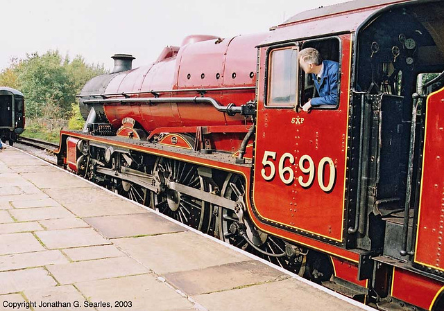 ex-LMS #5690, "Leander" at Bury, East Lancashire, England(UK), 2003