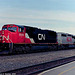 CN #5640 and KCS #6619 With A Mixed Freight At Utica, NY, USA, 2000