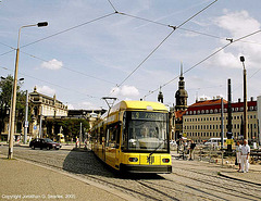 Bombardier NGT8DD Tram, Postplatz, Dresden, Sachsen (Saxony), Germany, 2005