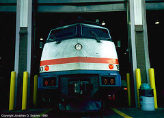 Amtrak #160 At The Amtrak Turbo Shop, Rensselaer, NY, USA, 1993
