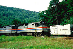 Amtrak's Broadway Limited On Horseshoe Curve, Altoona, PA, USA, 1994