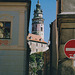 Krumlovsky Vez Framed By Alley, Cesky Krumlov, South Bohemia (CZ), 2006