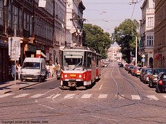 DPP #8699, Tatra T6A5 tram at Ujezd, Prague, CZ, 2005
