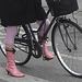 7 store readhead Danish mature Lady biker in colourful pale high-heeled boots - Copenhagen -  20-10-2008
