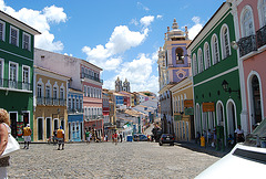 Rue colorée de Salvator de Bahia
