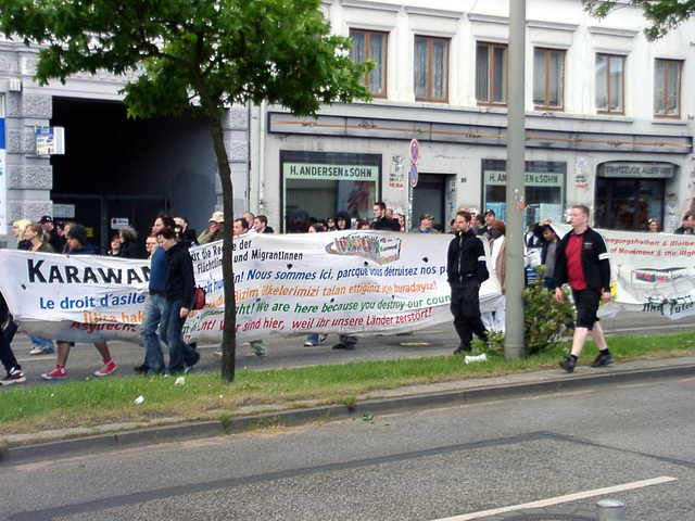 Demonstration against rassism, repression and commerzialisation of soccer