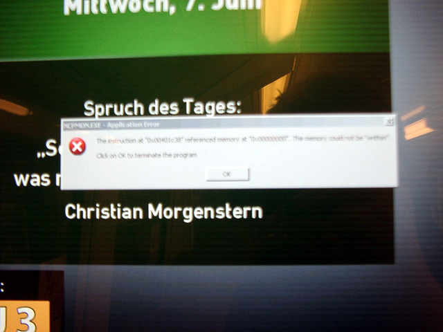 Windowsfehler in der U-Bahn