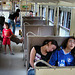 Passenger in a regional train, Thailand