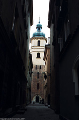 Tower In Alleyway, Warsaw, Poland, 2007