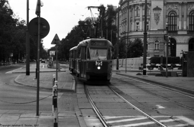 Old Tram At Polytechnika, Warsaw, Poland, 2007