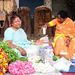 Flower garland sellers