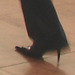 Air Italia black Lady in stiletto boots - Brussels airport /  19-10-2008