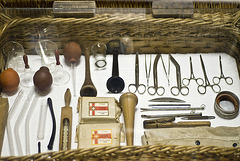 Ancient midwife's set of instruments
