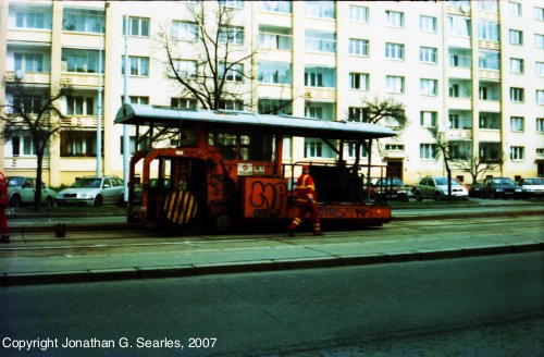 Tram Track Sealing Machine, Obchodni Dum Petriny, Prague, CZ, 2007