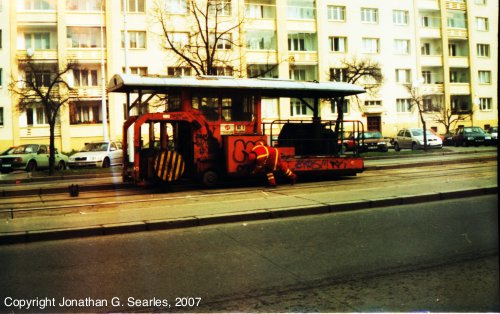 Tram Track Sealing Machine, Picture 3, Obchodni Dum Petriny, Prague, CZ, 2007