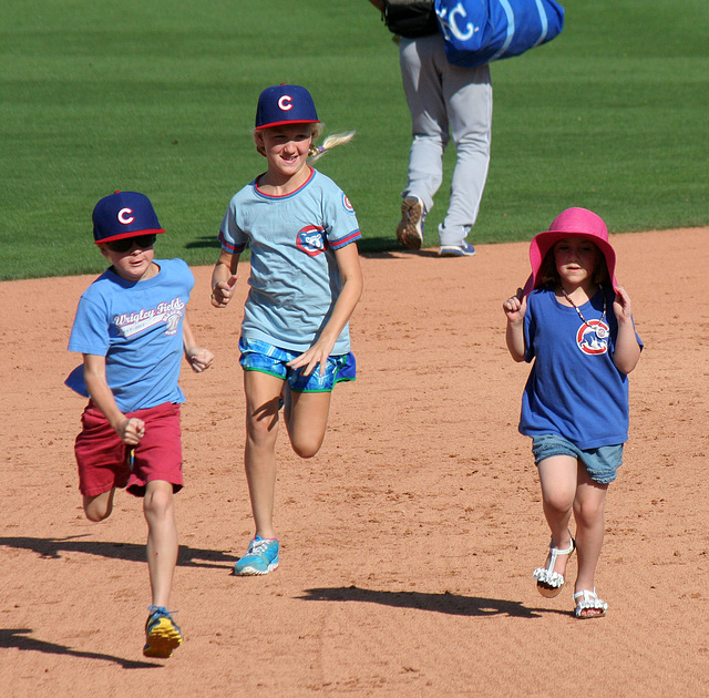 Kids Running The Bases at Hohokam Stadium (0740)