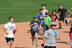 Kids Running The Bases at Hohokam Stadium (0775)