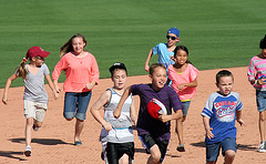 Kids Running The Bases at Hohokam Stadium (0781)