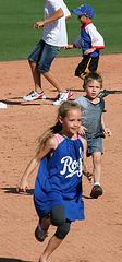 Kids Running The Bases at Hohokam Stadium (0790)