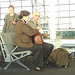 Mature duo / Deux Dames matures - Brussels airport / October 19th 2008.