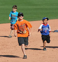 Kids Running The Bases at Hohokam Stadium (0796)