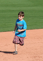 Kids Running The Bases at Hohokam Stadium (0797)