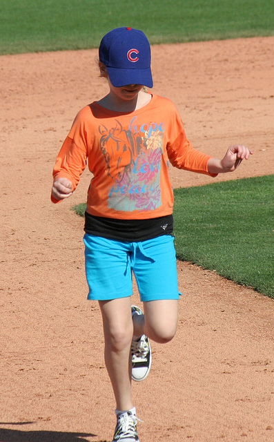 Kids Running The Bases at Hohokam Stadium (0871)